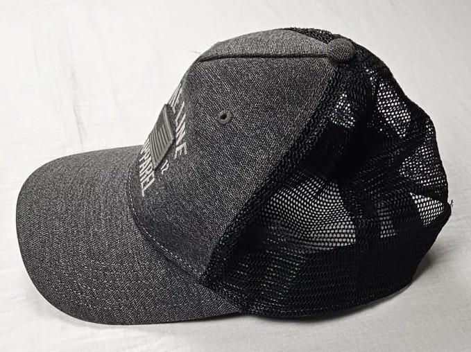 Nine Line Apparel Gray Solid Mesh Snap Back Truck… - image 2