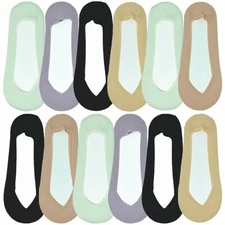 3-12 Pairs Women’s Non slip No Show Boat Invisible Silicone Ankle Low Cut Socks 