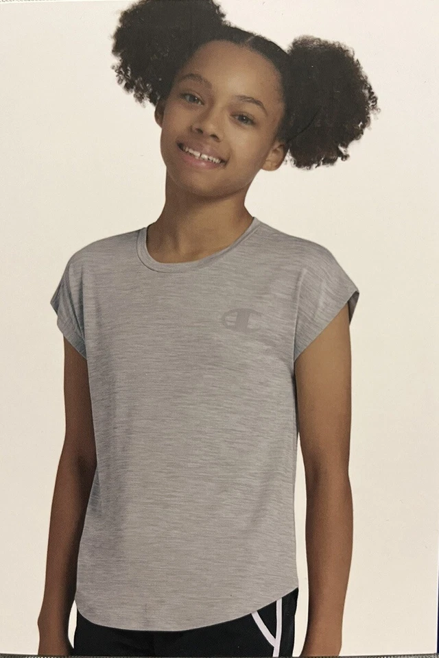 Camiseta Champion Niñas Top L Manga Corta Gris Talla L 10/12 Foto 2 de 3