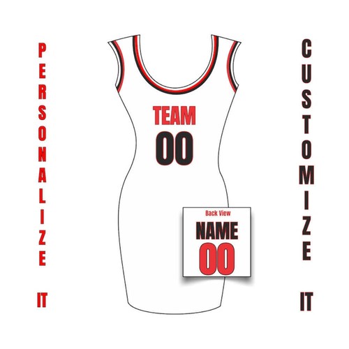 Custom Name Number Jersey Dress for Adults | Women’s Basketball Jersey Dress | L - Picture 51 of 112