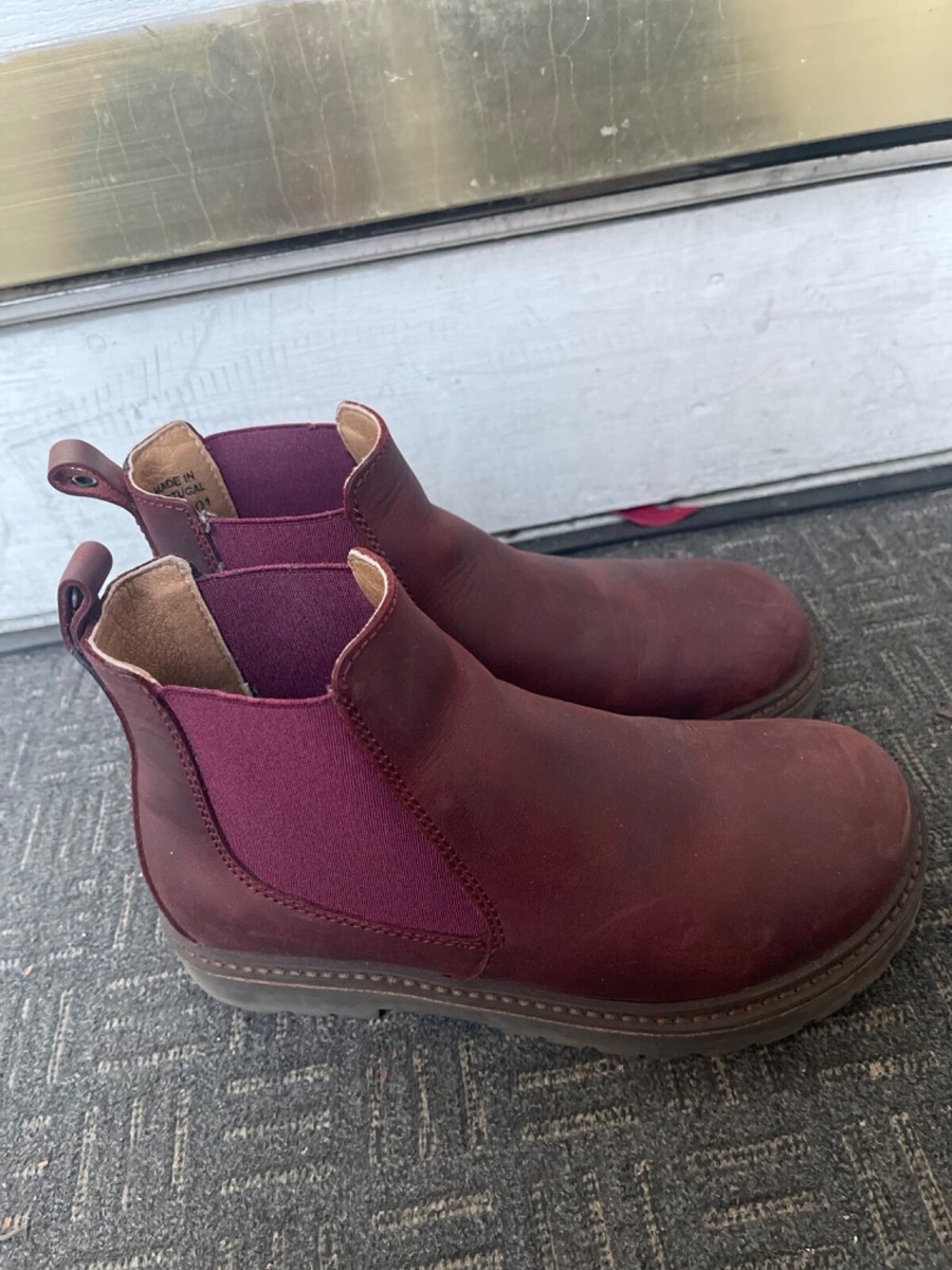 Birkenstock Stalon Chelsea boots Burgundy Size 36 Narrow | eBay