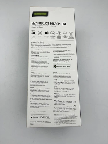 For Shure MV7 Cardioid Dynamic Vocal / Broadcast Microphone USB & XLR Outputs - Picture 2 of 7