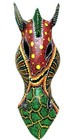 Mask Decor Wood Zebra African Tiki Wall Hanging Handmade Carved Giraffe Collect