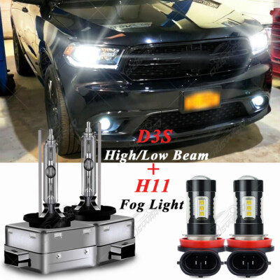 For Dodge Durango 2014-2017 Front HID Headlight Hi/Lo Beam Fog Light Bulb Qty 4