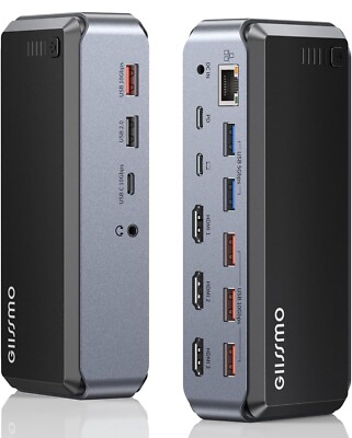 USB C Docking Station Triple Monitor, GIISSMO 15IN1 MacBook Pro Docking Station