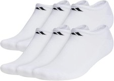 adidas Men's Athletic Cushioned No Show Socks Arch Compression extended sz 12-15