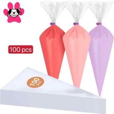 100 Disposable Piping Bags 12 Inch - Anti Burst Pastry Bags - Icing Piping Bags