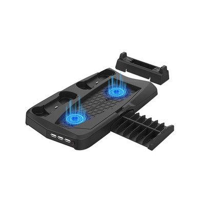 Charging Stand with Cooling Fan Dock Station Game Rack for