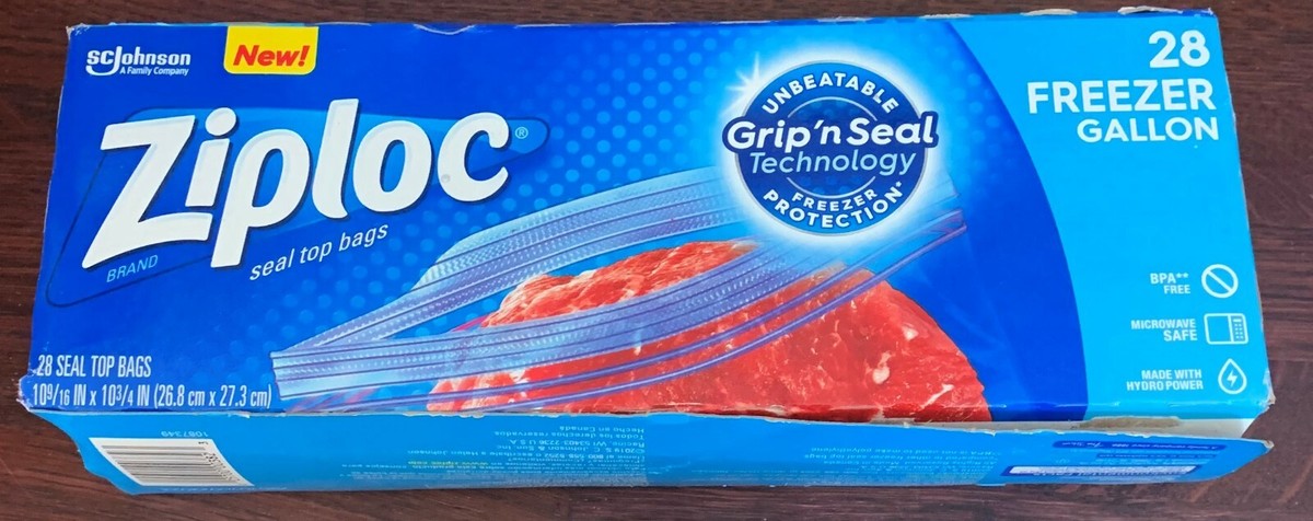 Ziploc Freezer Bags, Gallon, 28 ct 10 9/16