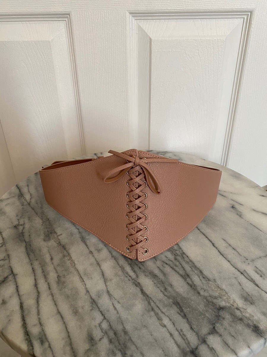 Bcbgmaxazria Faux Leather Corset Waist Tie Belt S | eBay display picture 3