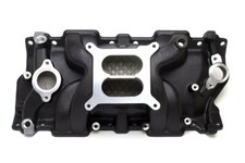 Sb Chevy Aluminum Intake Manifold Square Bore Sbc 55-86 305 327 350 V8 Black