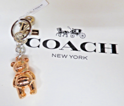 専用バッグ Coach 87166 3D Teddy Bear Bag Charm Keychain Rose Gold NWT LQQK | eBay