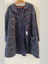 Gudrun Sjöden Wollmantel Mantel mit Kapuze aus 95% Öko-Wolle Dunkelblau Gr. XL