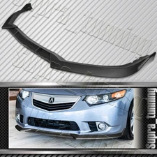 STP-Style Front Bumper Body Spoiler Lip For 2011-2014 Acura TSX (Matt Black)