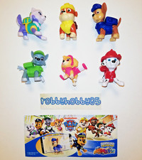JUEGO COMPLETO PAW PATROL 6 FIGURAS CON PAPELES KINDER ALEGRÍA SORPRESA HUEVO JUGUETES 2023