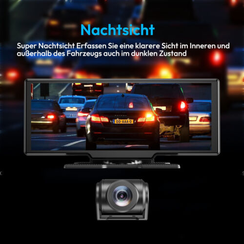 4K HD 10.26'' Dashcam Autoradio Apple Carplay Android Auto NAVI FM Bluetooth AUX - Bild 2 von 19