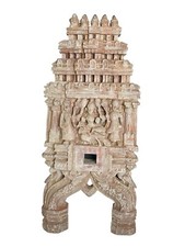 Antique Carved Wooden Hanging Hindu Temple Lord Ganesha Deity 21"x 9 1/2 x 1/1/2
