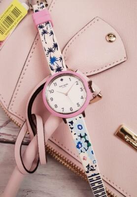 Kate Spade KSW1446 Park Row Tropical Silicone White Dial Analog Ladies Watch
