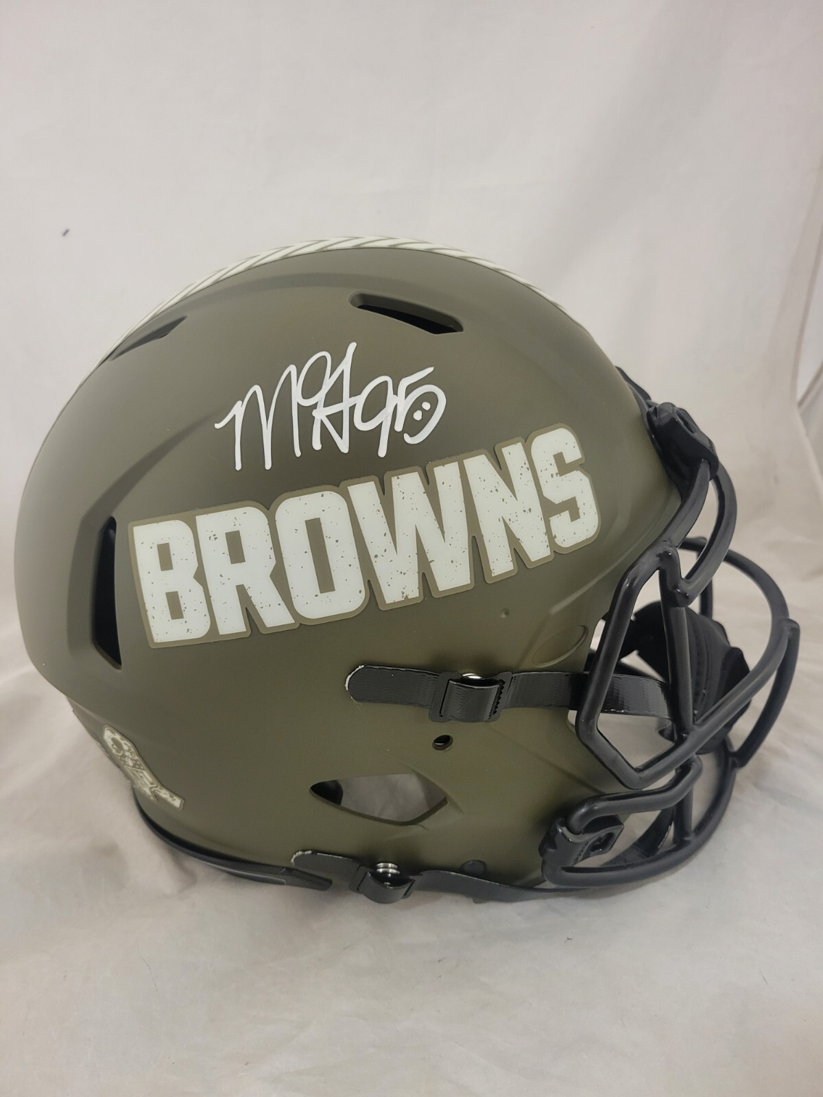 MYLES GARRETT Autographed Signed Cleveland Browns FS STS SPEED AUTHENTIC HELMET BECKETT QR 