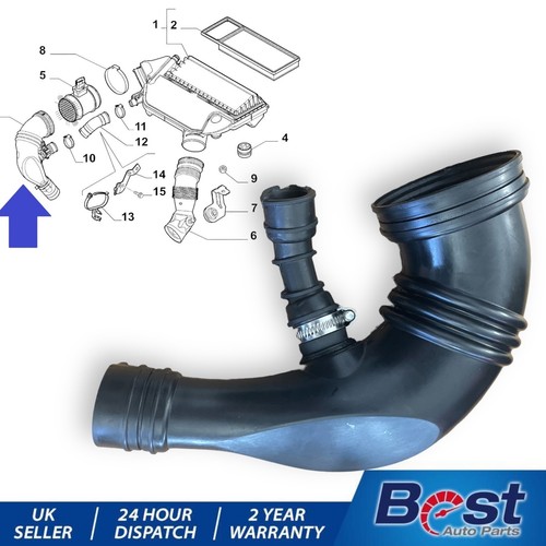 AIR INTAKE FILTER HOSE PIPE FOR FIAT DOBLO 500L PANDA CITROEN NEMO 1.3D