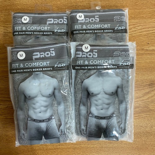 Pro 5 Boxer Briefs Men's M Or L Fit & Comfort No Button 2 Pk or 4 Pk Gray New - Picture 9 of 14