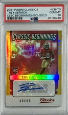 2021 Panini Classics Classic Beginnings Auto Trey Sermon #/50 Sig-Gold RC PSA 10