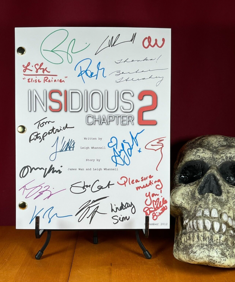 Insidious Chapter Script Signed- Autograph Reprints- Horror Movie