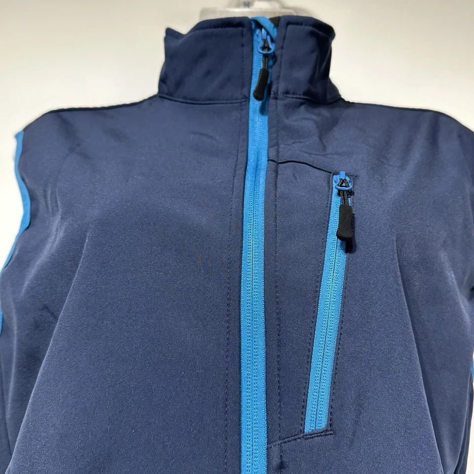 Little Donkey Andy Blue Fleece Lined Softshell Vest Size M Outdoor Hiking - Image 3 of 4