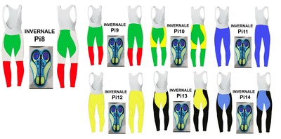 PANTALONE SALOPETTE INVERNALE FELPATO MTB FONDELLO IN GEL CICLISMO CORSA  BIKE | eBay
