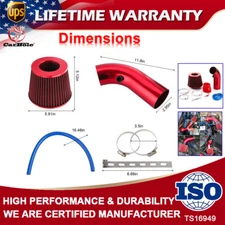 3" Cold Air Intake Pipe Filters Induction Kit Universal Fits For Most Car Truck