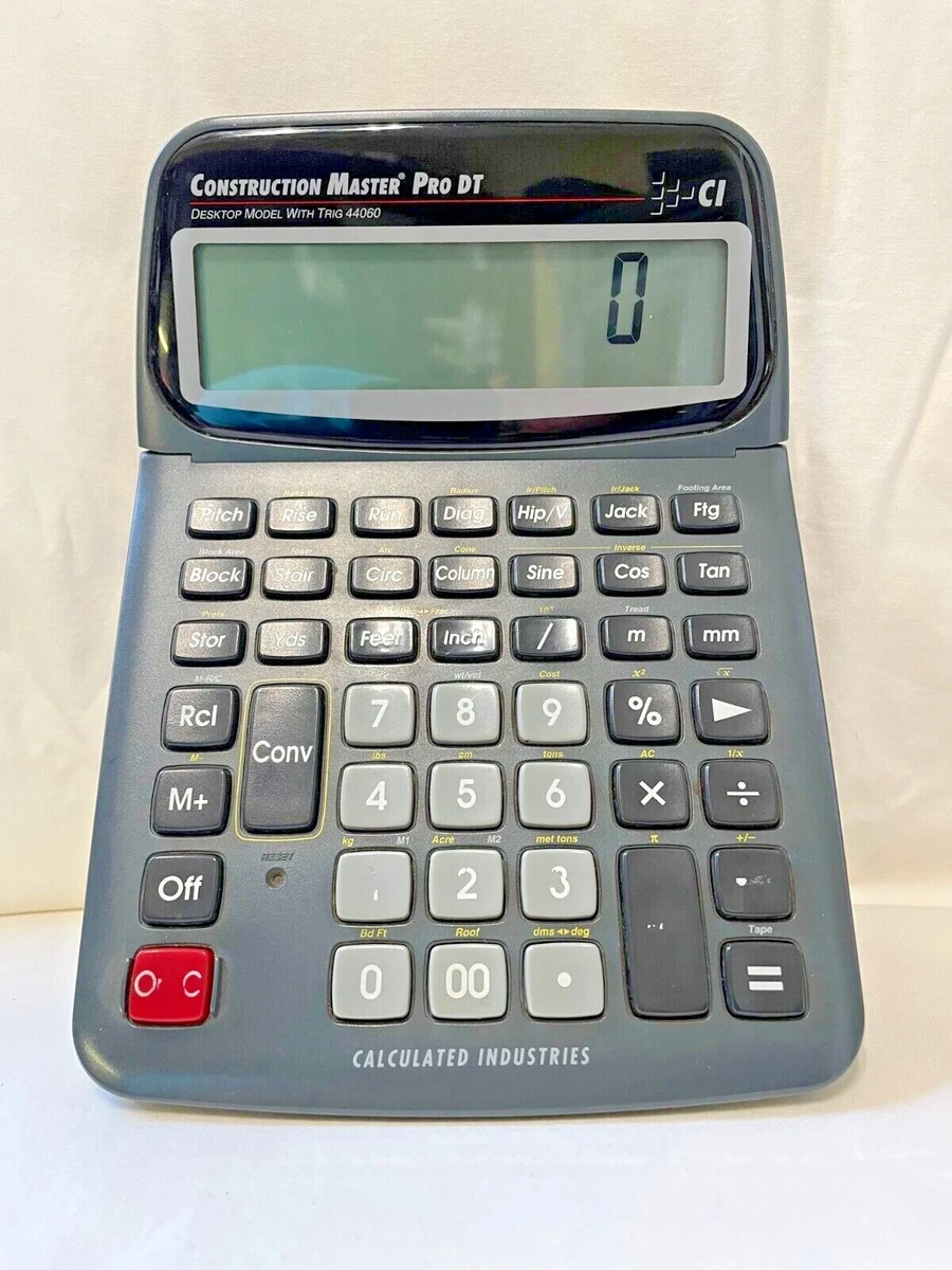 Calculated Industries Construction Master Pro Desktop Project