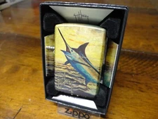 GUY HARVEY OLD MAN & THE SEA GIANT MARLIN 540 FUSION DESIGN ZIPPO LIGHTER MINT