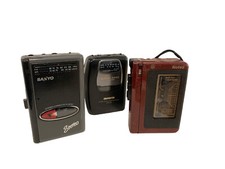 Sanyo, Aiwa And GE Stereo Cassette Player Lot Parts Only