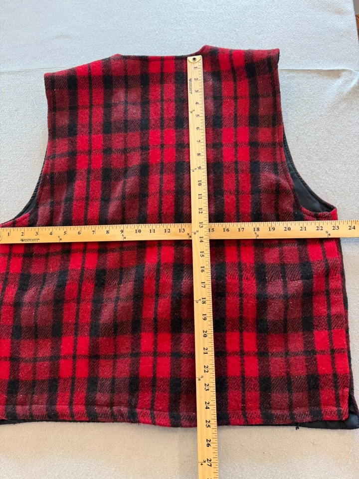 Винтажный кактус одежды жилет мужской XL Buffalo клетку шерсти Workwear Lumberjack - Изображение 4 из 4