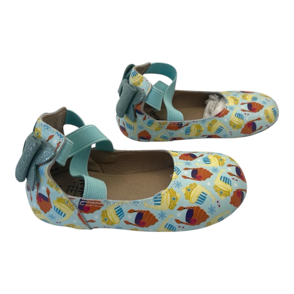 Pies de Mono Niña Niño Pequeño Cupcake Mary Janes Arco Colorido Estampado Zapatos Talla 2-3Y Foto 4 de 4