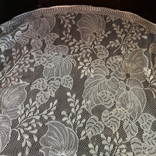 Vintage White Battenberg Lace Tablecloth 66  ...