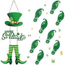 St Patricks Day Decorations Set Includes Hanging Happy St. Patrick's Day Wooden