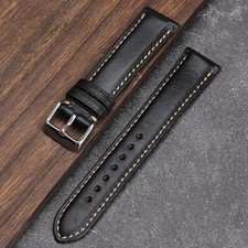 Crazy Horse Italian Leather Watch Strap Band Black Brown Tan 18Mm 20Mm 22Mm
