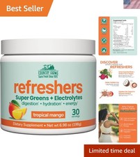 Detoxifying Super Greens  Electrolytes - Tropical Mango Flavor, 30 Servings