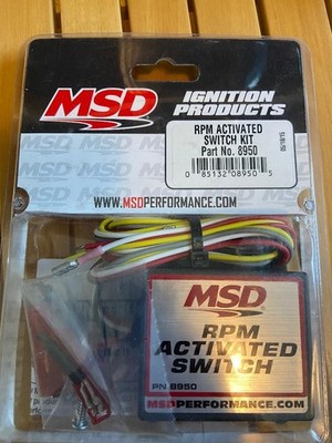 NEW MSD 8950 RPM Activated Switch Adjustable w/MSD Pills Single Circuit