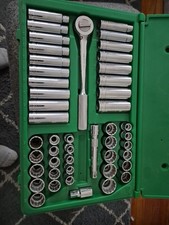 Sk Pro Tools 47 Piece 12 Drive 12 Pt Std And Deep Sae And Metric U Socket Set