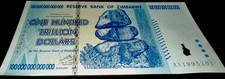 5  Zimbabwe 100 Trillion Dollars 2008 AA P-91 Banknote New UNC Zim Currency wCOA