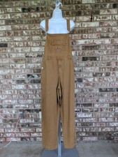 MANFINITY Mens Overalls M Brown Denim Carpenter Utility Workwear Relaxed Fit Bib