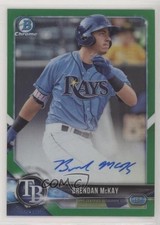 2018 Bowman Chrome Prospect Green Refractor 82/99 Brendan McKay Auto 0g4