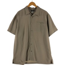 Used Columbia Check Pattern Short Sleeve Open Collar Shirt Men's Size L