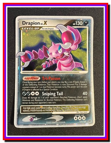 Pokemon TCG DRAPION LV.X  #123/127 Level-UP, Diamond & Pearl Platinum Holo