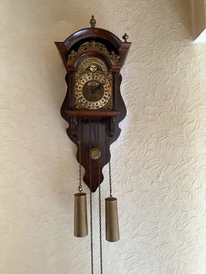 originale holländische Wanduhr im klassischen Zaanse-Stil,Mondphase-Zifferblatt - Bild 1 von 4