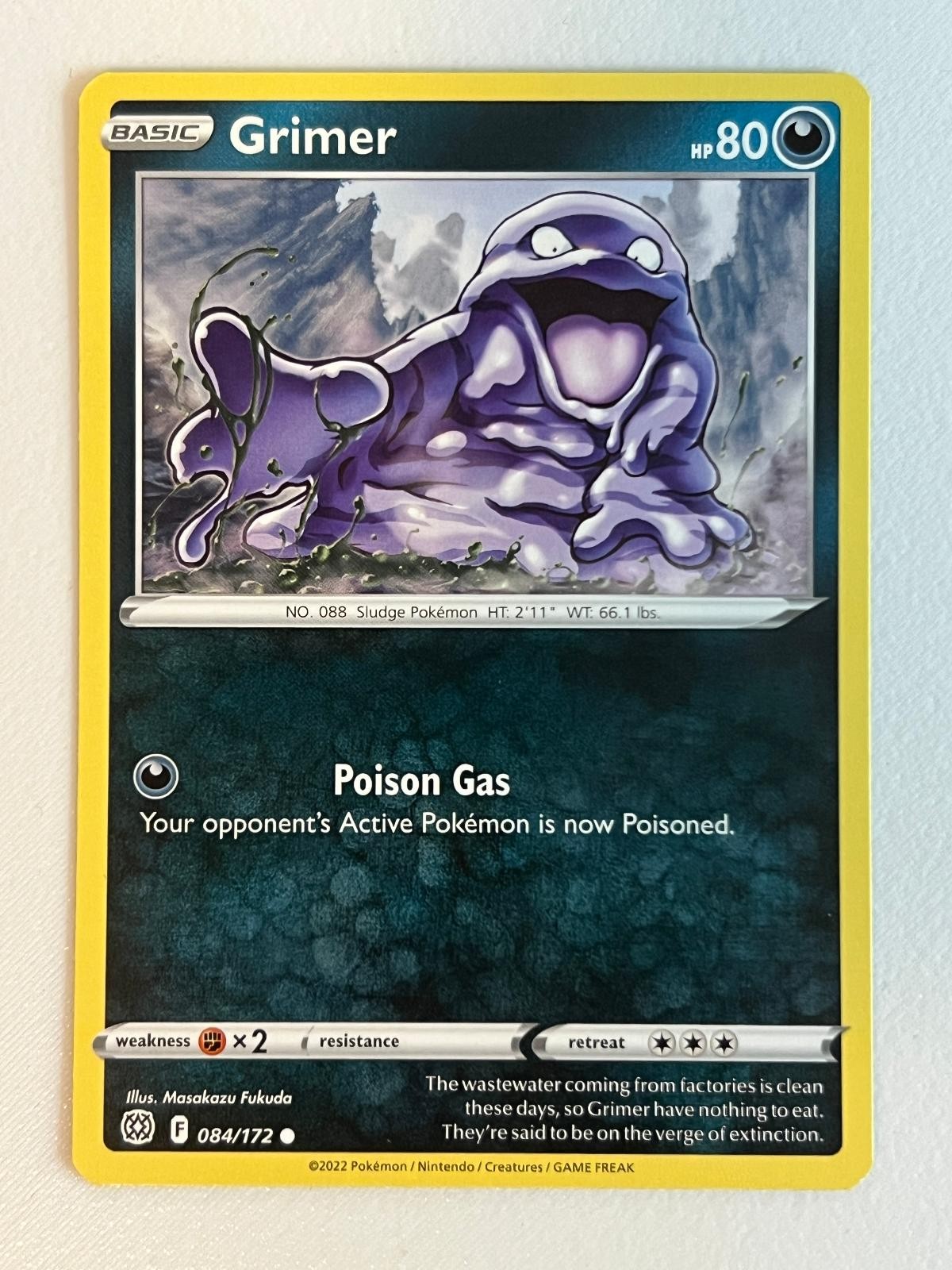 Grimer 084/172 Common Brilliant Stars Pokemon Near Mint