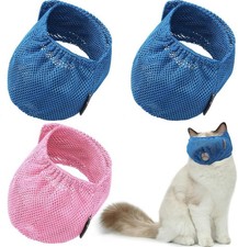 3 Pieces Cat Muzzles Breathable Mesh Muzzles Cat Grooming