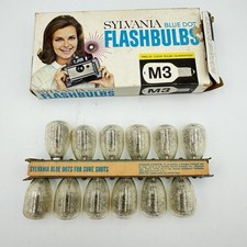 Vintage Sylvania M3 Blue Dot Flashbulbs NOS Camera Flash Bulb Unused USA
